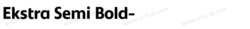 Ekstra Semi Bold字体转换